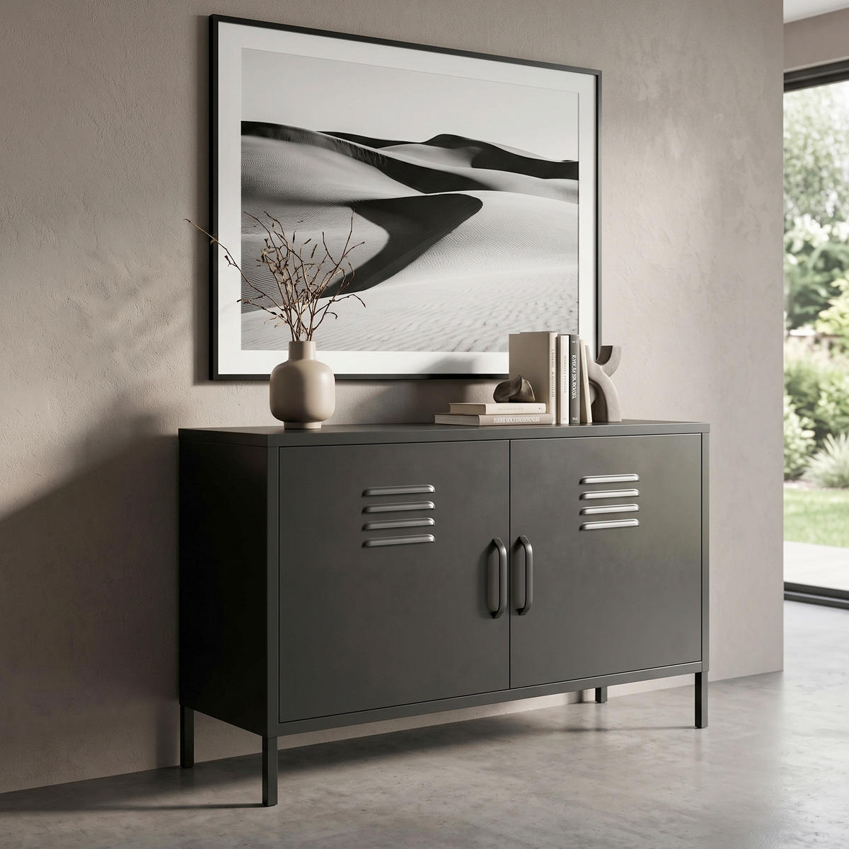 HIGHBOARD Mission District 100/64/40 cm  - Schwarz, Design, Metall (100/64/40cm) - MID.YOU