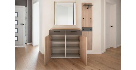 GARDEROBE 3-teilig  in 150/200/38 cm  - Eichefarben/Braun, KONVENTIONELL, Holzwerkstoff (150/200/38cm) - Moderano