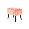 HOCKER in Textil, Holzwerkstoff Rosa, Schwarz  - Schwarz/Rosa, Basics, Holzwerkstoff/Textil (40/48/60cm) - Kayoom