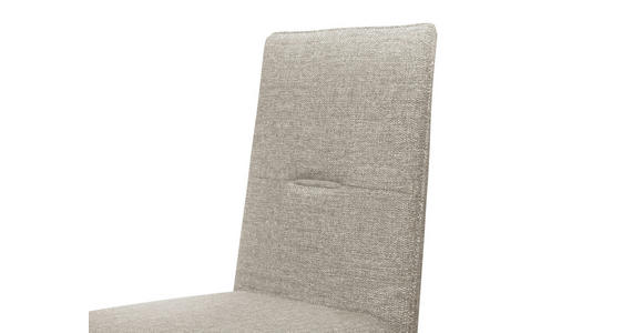 STUHL Webstoff Eichefarben, Taupe Eiche vollmassiv  - Taupe/Eichefarben, KONVENTIONELL, Holz/Textil (46/91/59cm) - Linea Natura