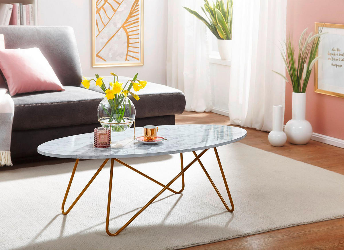 COUCHTISCH in 120/60/40 cm  - Goldfarben, Modern (120/60/40cm) - MID.YOU