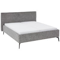POLSTERBETT Lattenrost, Bettkasten 180/200 cm  in Grau, Hellgrau  - Birkefarben/Buchefarben, Design, Holz/Textil (180/200cm) - home24