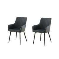 STUHL-SET  in Stahl  - Schwarz, MODERN, Kunststoff/Metall (58/92/61cm) - Livetastic