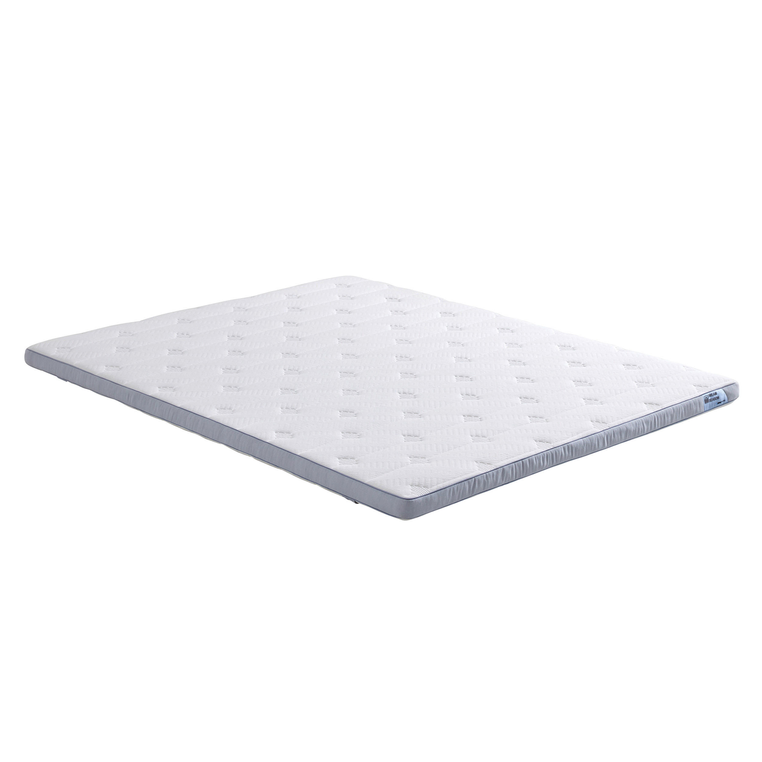 TOPPER 80/200 cm Höhe ca.  - Weiß/Grau, Basics, Textil (80/200cm) - Yatas