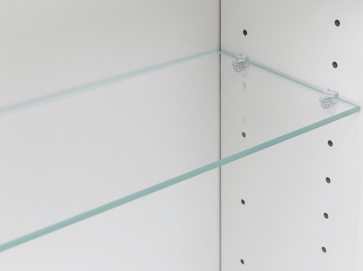 SPIEGELSCHRANK 105/64/20 cm  - Wildeiche/Schwarz, KONVENTIONELL, Glas/Holzwerkstoff (105/64/20cm) - Xora