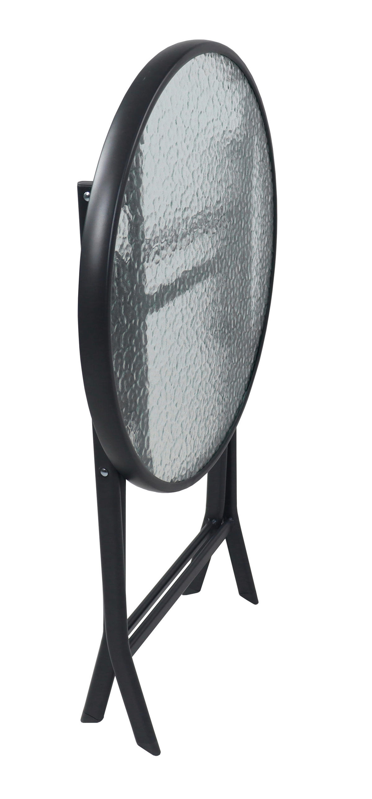 UTEBORD metall, glas nej rund  - antracit, Modern, metall/glas (55/70cm) - MID.YOU