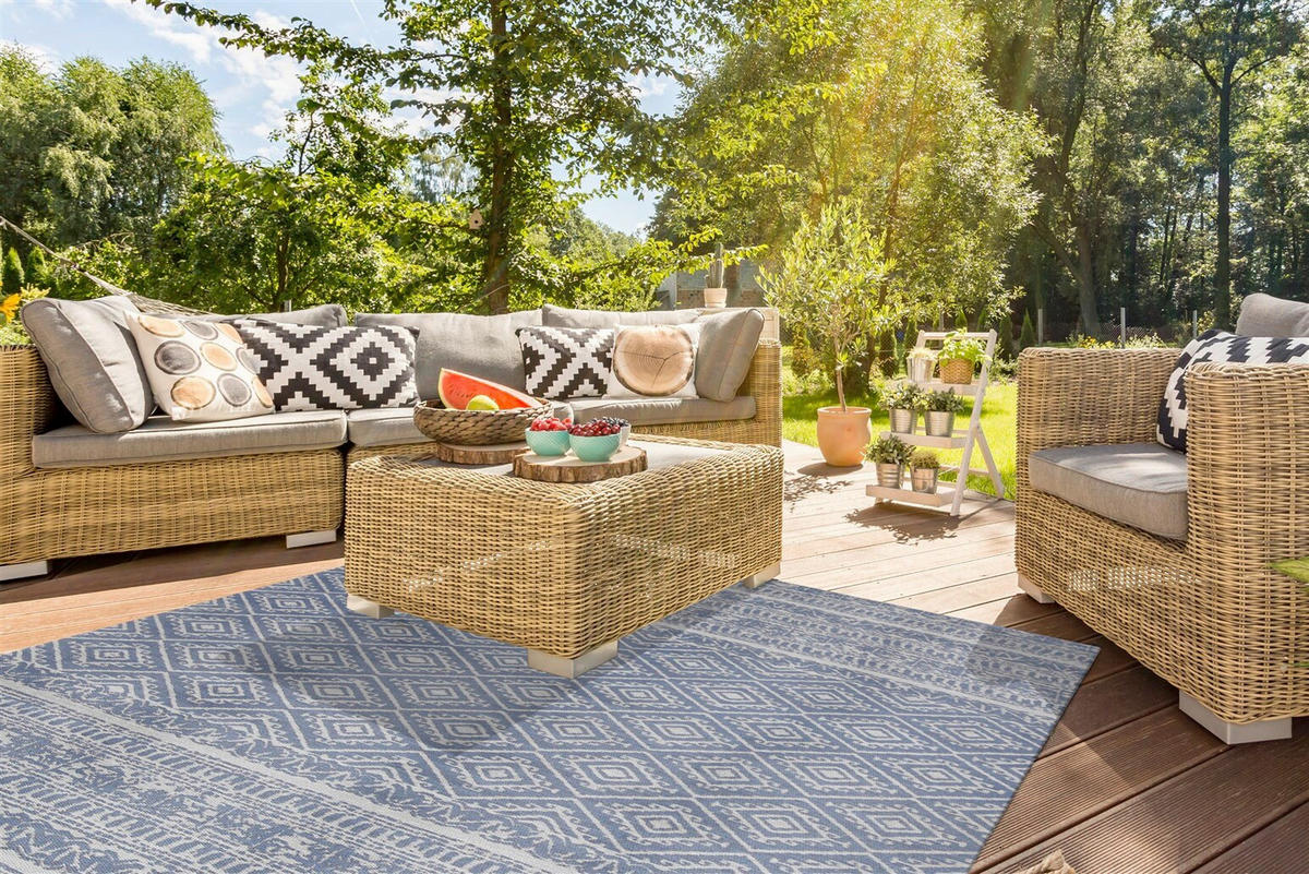 HANDWEBTEPPICH Wohnzimmer 120/170 cm Hellblau rechteckig  - Hellblau, Basics, Textil (120/170cm) - Kayoom