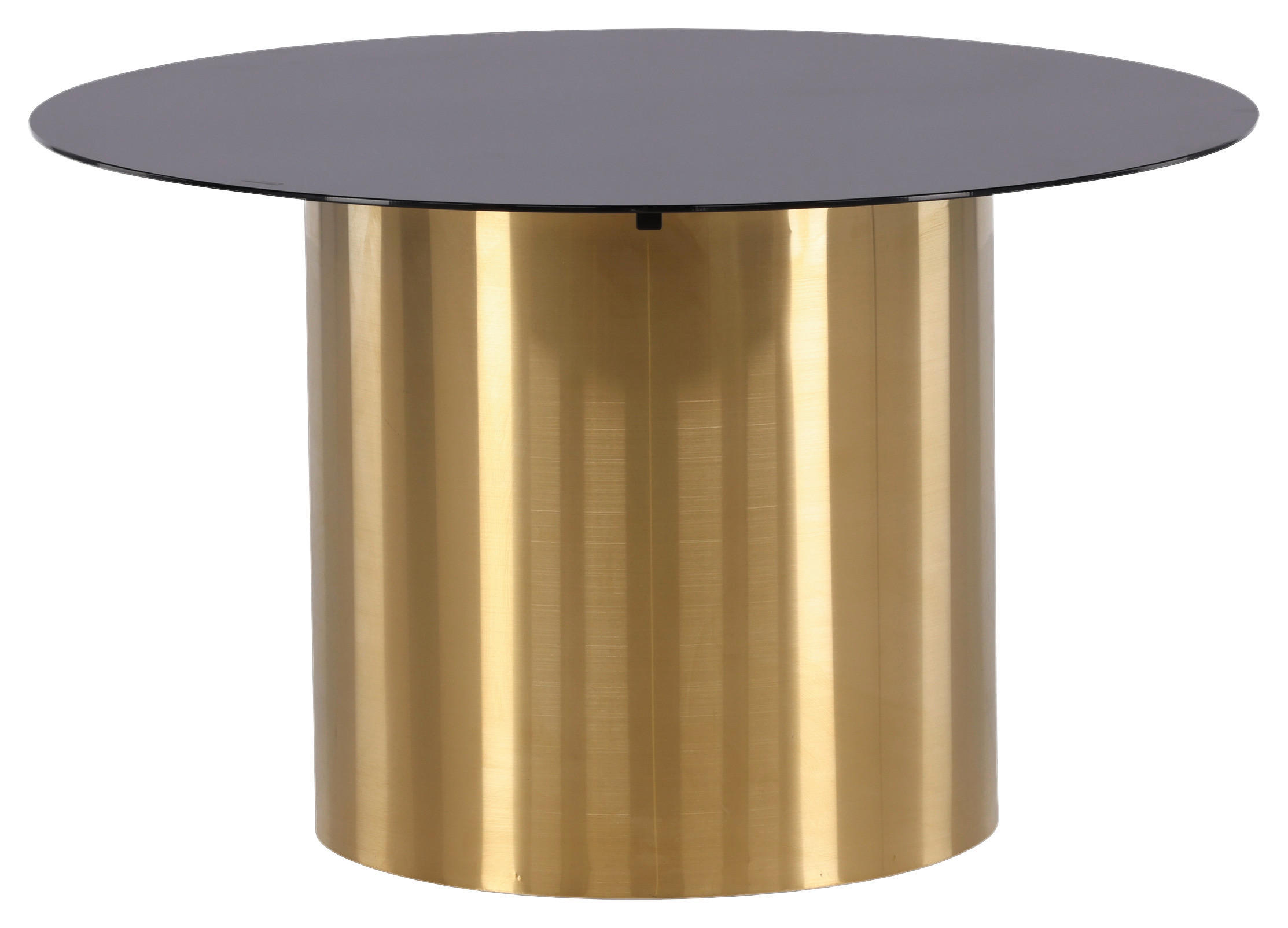 COUCHTISCH 80/80/46 cm rund Schwarz, Goldfarben  - Goldfarben/Schwarz, Design, Glas/Metall (80/80/46cm) - Livetastic