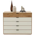 KOMMODE  in 120/94/44 cm  - Kaschmir/Eichefarben, Natur, Glas/Holz (120/94/44cm) - Valnatura