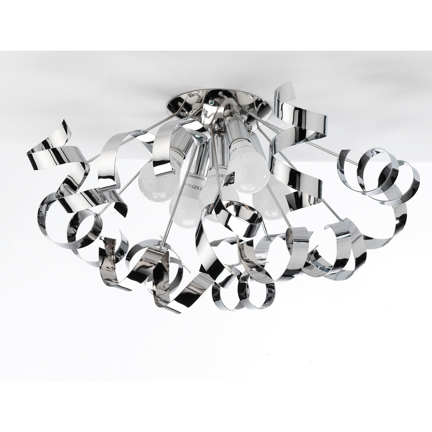 DECKENLEUCHTE 60/30 cm   - Chromfarben, Design, Metall (60/30cm)