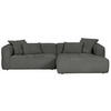 ECKSOFA Schwarz Flachgewebe  - Schwarz, KONVENTIONELL, Kunststoff/Textil (280/170cm) - Carryhome
