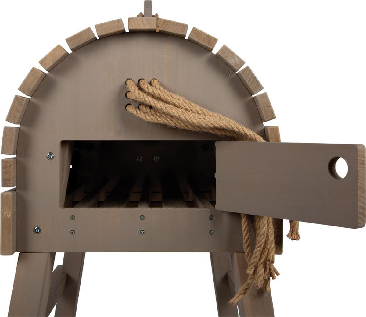 KLETTERGERÜST - Grau, Basics, Holz/Textil (111/111/53cm) - small foot