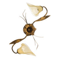 DECKENLEUCHTE 55/25/40 cm   - Bronzefarben, KONVENTIONELL, Glas/Metall (55/25/40cm)