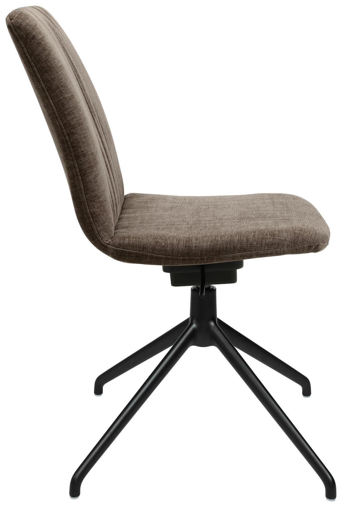 STUHL  in Stahl Flachgewebe  - Alufarben/Braun, Design, Textil/Metall (46/85-88/55cm) - Johann Jakob