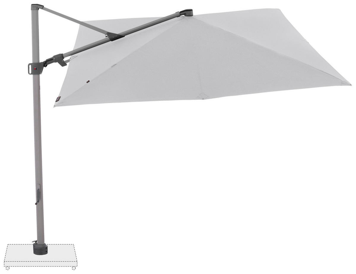 AMPELSCHIRM 275 cm Hellgrau  - Silberfarben/Hellgrau, KONVENTIONELL, Textil/Metall (275/275cm) - KNIRPS