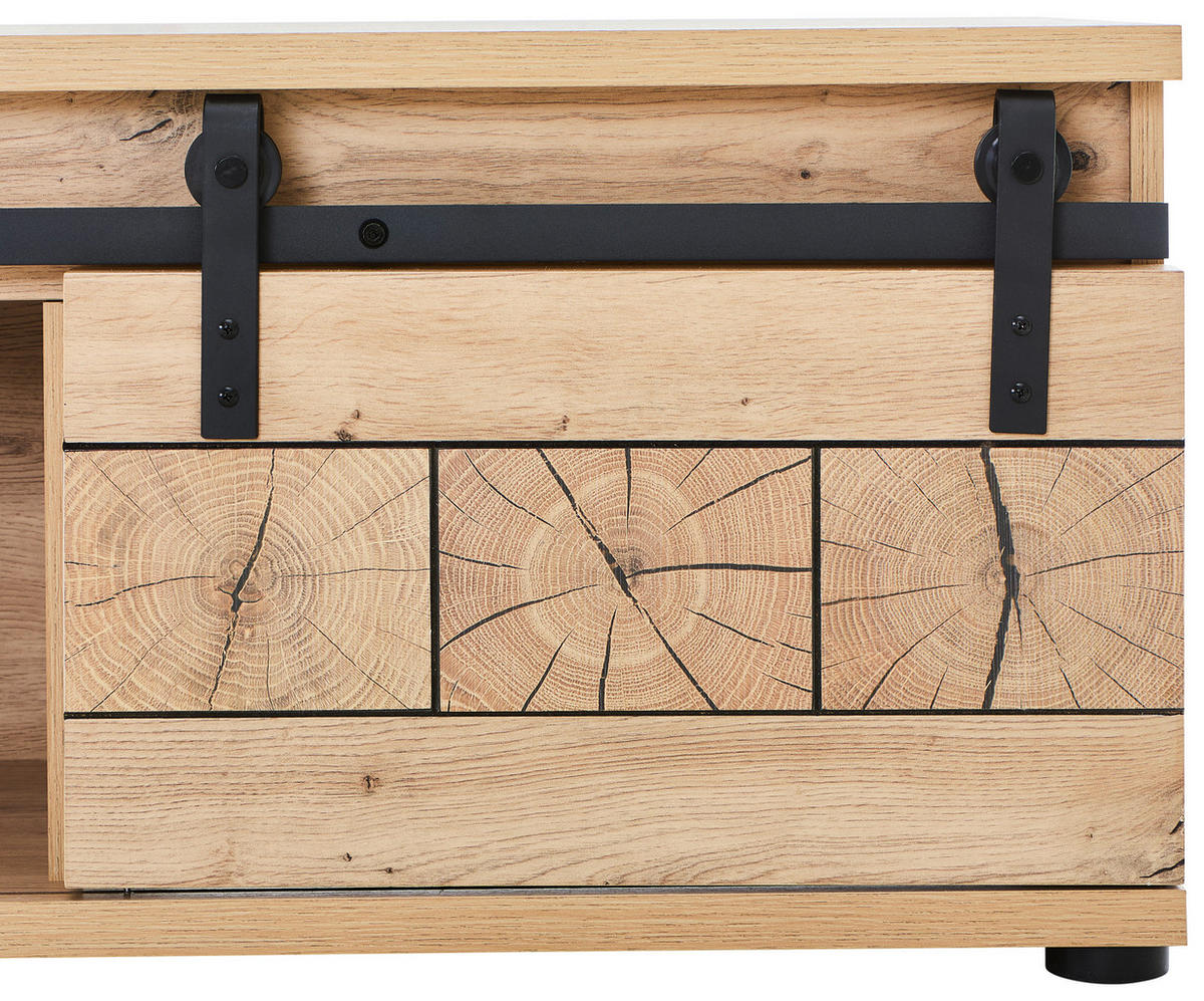 KONFERENČNÝ STOLÍK, čierna, farba duba, kov, kompozitné drevo, 100/43/60 cm - čierna/farba duba, Lifestyle, kov/kompozitné drevo (100/43/60cm) - MID.YOU
