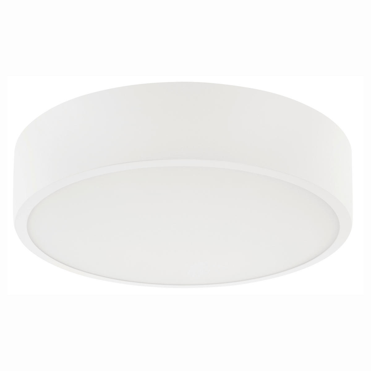 DECKENLEUCHTE  36/8 cm    - Weiß Hochglanz, KONVENTIONELL, Glas/Metall (36/8cm)
