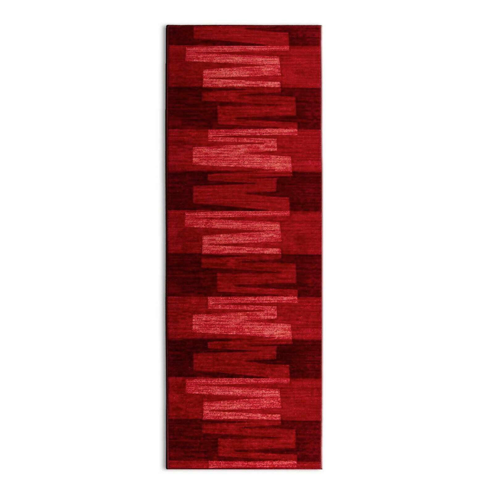 WEBTEPPICH  Wohnzimmer 80/150 cm Via Veneto Rot rechteckig  - Rot, Design, Kunststoff/Textil (80/150cm) - Floordirekt