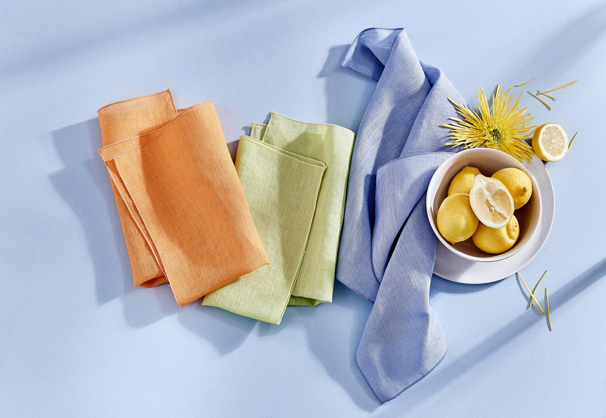 TYGSERVETT  45/45 cm  4 styck  - pastellblå, Basics, textil (45/45cm) - FYNCH-HATTON