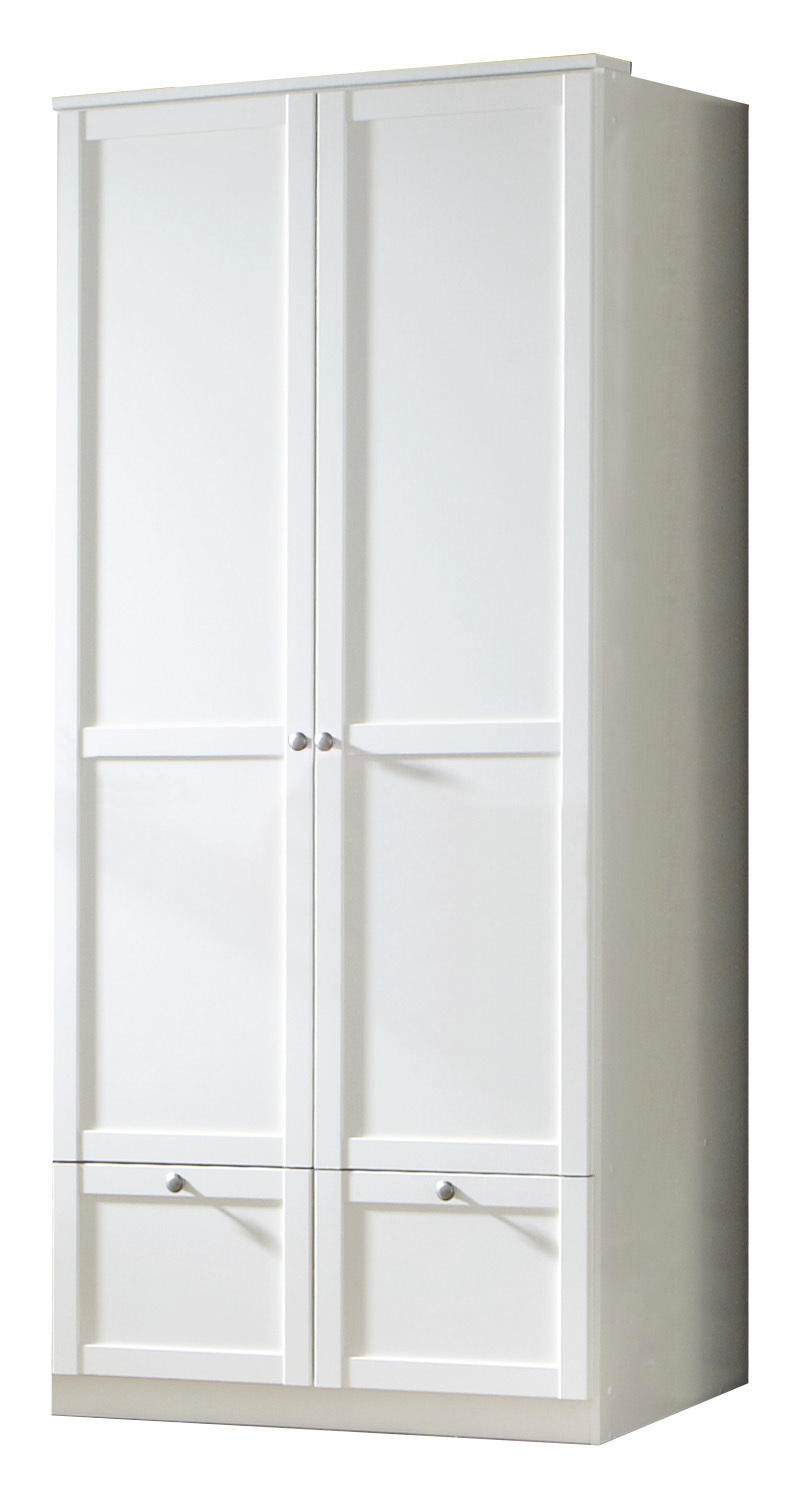 ŠATNÍKOVÁ SKRIŇA, biela, 90/200/58 cm - farby zinku/biela, Basics, kov/kompozitné drevo (90/200/58cm)