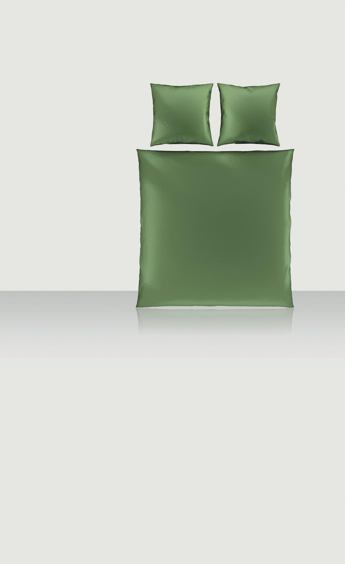 BETTWÄSCHE 3-teilig Satin 200/200 cm  - Jadegrün, Textil (200/200cm) - Novel