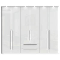 ORMAR SA KLASIČNIM VRATIMA antracit visoki sjaj, bela  277/226/60 cm  - bela visoki sjaj/bela, Dizajnerski, pločasti materijal/plastika (277/226/60cm)