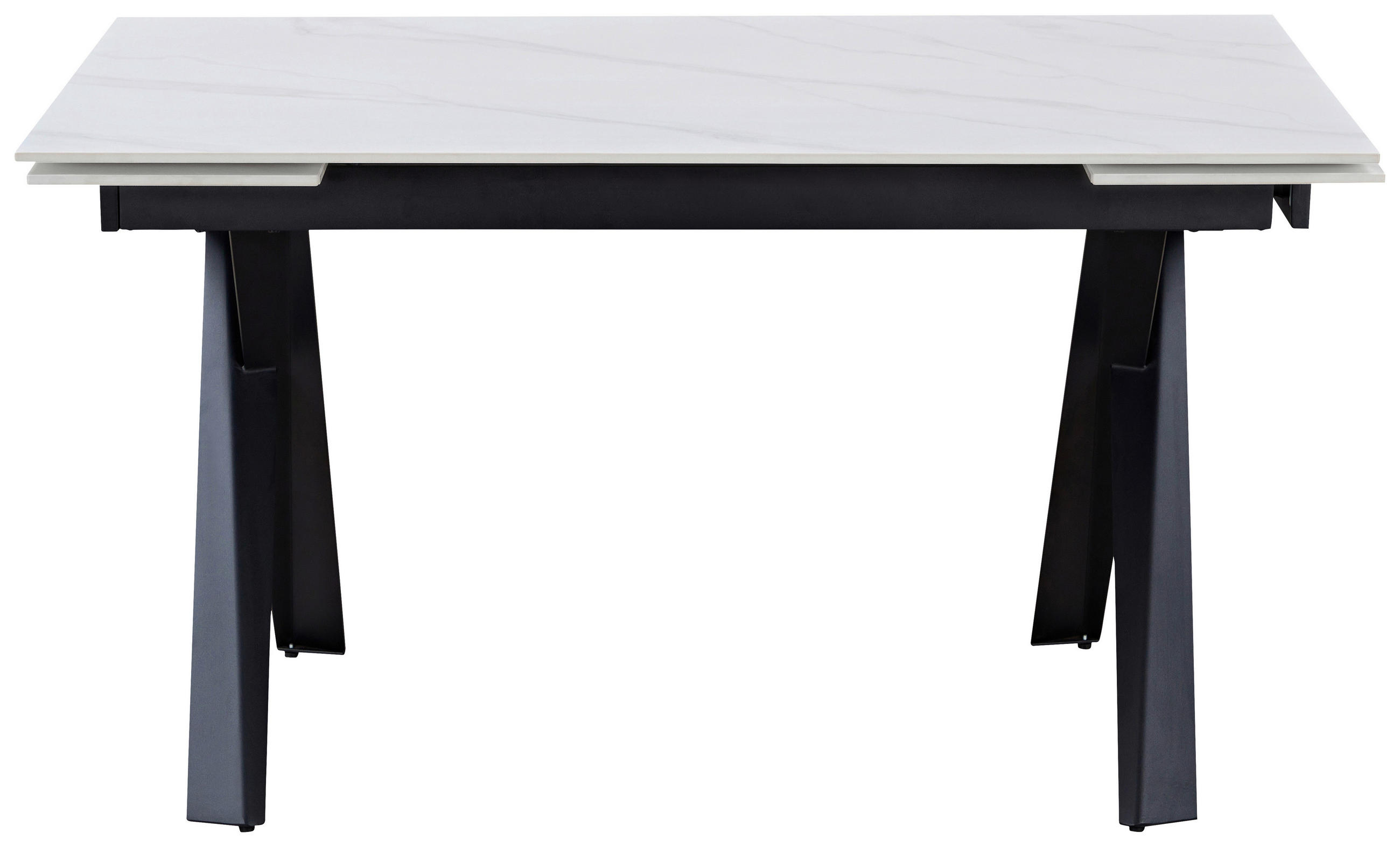 JEDILNA MIZA, črna, bež  - črna/bež, Basics, kovina/keramika (140-200/76/90cm) - Hom`in