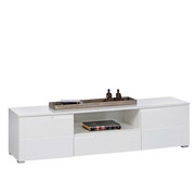LOWBOARD 165/42/40 cm - Silberfarben/Weiß, Design, Holzwerkstoff/Kunststoff (165/42/40cm) - Carryhome
