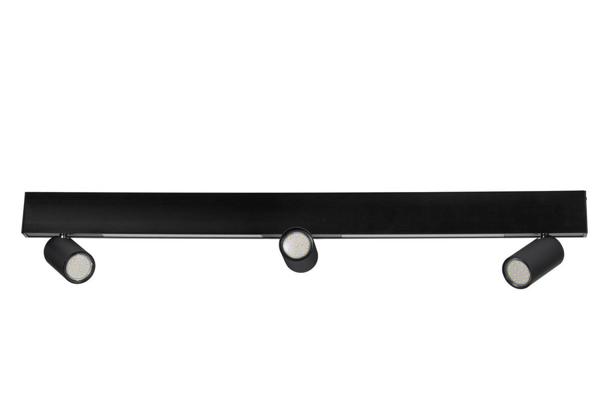 LED-STRAHLER Denebola 90/6/18 cm   - Schwarz, Design, Kunststoff/Metall (90/6/18cm) - Novel