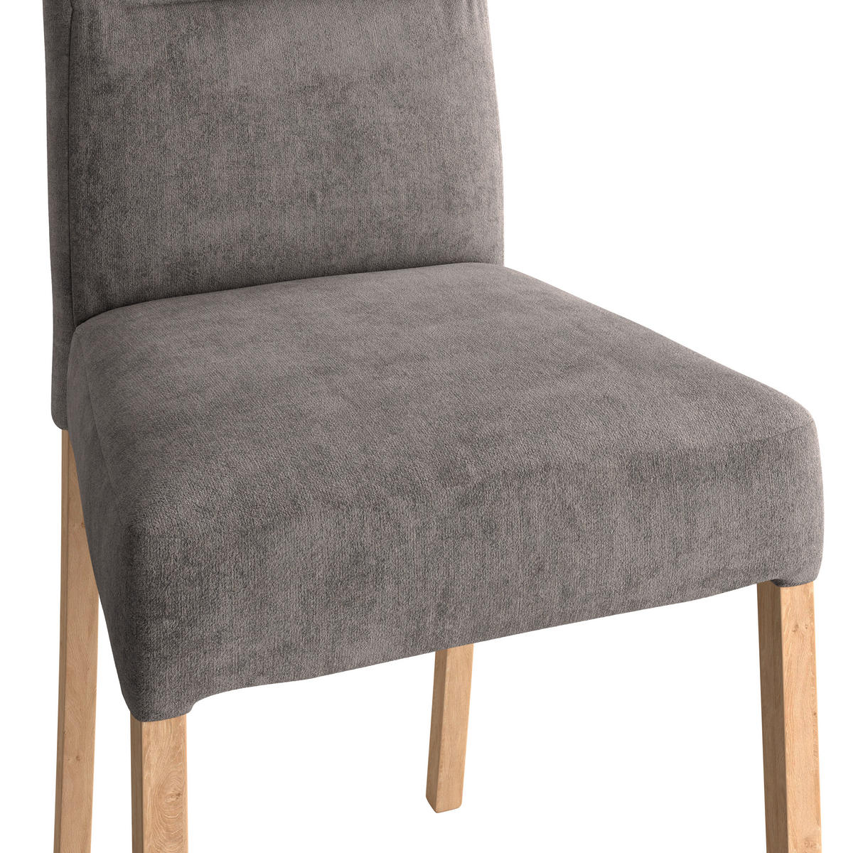 STUHL - Eichefarben/Grau, KONVENTIONELL, Holz/Textil (43/91/58cm) - Livetastic