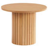 BEISTELLTISCH 50/50/40 cm Eiche furniert Eichefarben rund  - Eichefarben, Design, Holz/Holzwerkstoff (50/50/40cm) - Xora