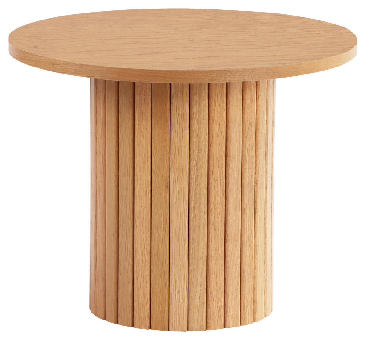 BEISTELLTISCH 50/50/40 cm Eiche furniert Eichefarben rund  - Eichefarben, Design, Holz/Holzwerkstoff (50/50/40cm) - Xora