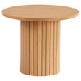 BEISTELLTISCH 50/50/40 cm Eiche furniert Eichefarben rund  - Eichefarben, Design, Holz/Holzwerkstoff (50/50/40cm) - Xora