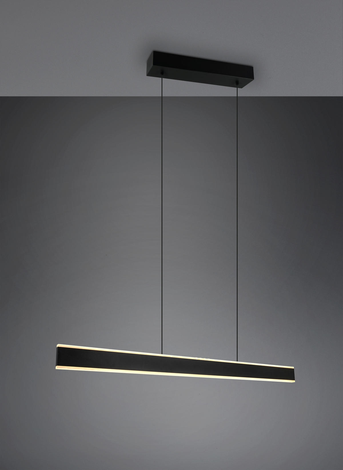 LED-HÄNGELEUCHTE Croom 120/10/60-180 cm   - Schwarz/Weiß, Design, Kunststoff/Metall (120/10/60-180cm) - Trio Leuchten