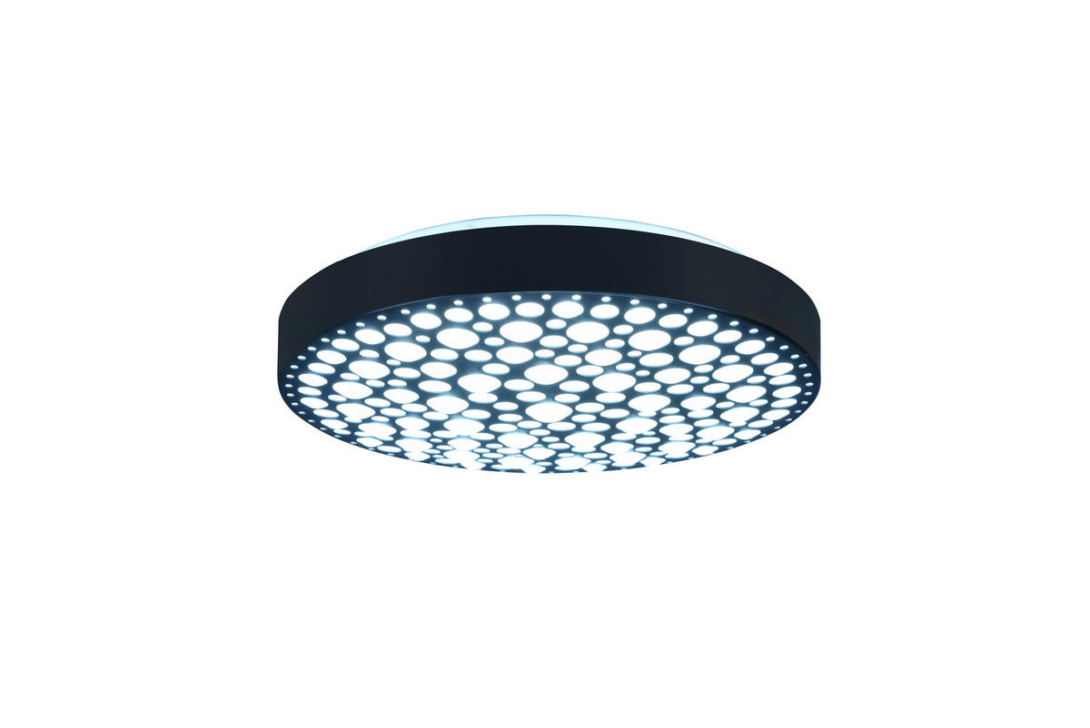 LED-DECKENLEUCHTE Chizu 40,5/9 cm   - Schwarz, Basics, Kunststoff (40,5/9cm)