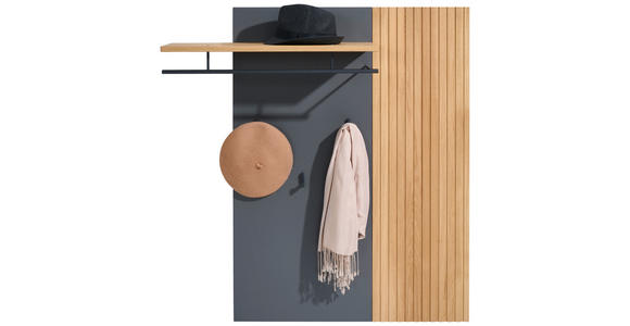 GARDEROBENPANEEL  in 82,4/112/30 cm  - Eichefarben/Grau, Natur, Holz/Holzwerkstoff (82,4/112/30cm) - Linea Natura