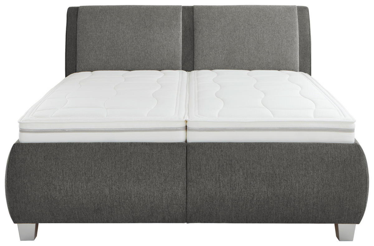 ČALOUNĚNÁ POSTEL, 180/200 cm, šedá, modrošedá - bílá/šedá, Design, dřevo/kompozitní dřevo (180/200cm) - Beldomo - Sleep