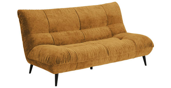 2-SITZER-SOFA Mikrofaser Goldfarben - Goldfarben/Schwarz, KONVENTIONELL, Textil/Metall (198/100/101cm) - Hom`in