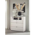 HIGHBOARD Weiß  121,9/121,5/45,2 cm  - Schwarz/Weiß, Design, Glas/Keramik (121,9/121,5/45,2cm) - Dieter Knoll