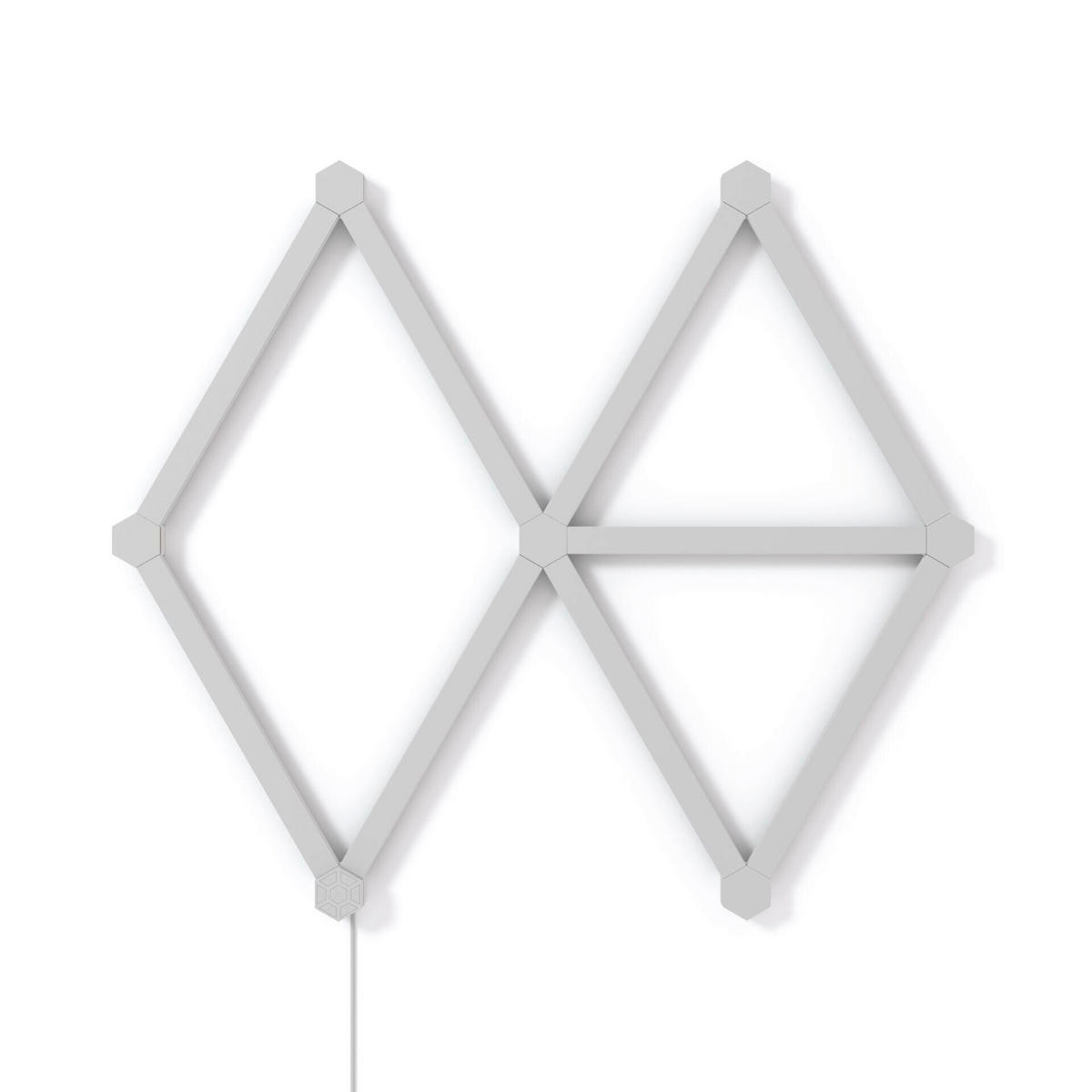 NANOLEAF LINES 9ER SET NANOLEAF 28/0,8/2 cm   - Weiß, Basics, Kunststoff (28/0,8/2cm) - P & B