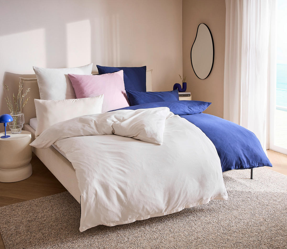 BETTWÄSCHE NIGIRI Satin 135/200 cm  - Hellrosa, Basics, Textil (135/200cm) - Bio:Vio