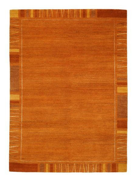 WOLLTEPPICH 250/300 cm Sena Silk Mata Kupferfarben  - Kupferfarben, Basics, Textil (250/300cm) - Cazaris