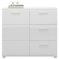 KOMMODE MERANO  in 95,9/86/39 cm  - Chromfarben/Weiß Hochglanz, MODERN, Holzwerkstoff/Kunststoff (95,9/86/39cm) - Boxxx