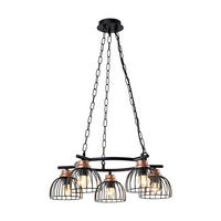 Lustră  - arămiu/negru, Basics, metal (52/52/80cm)