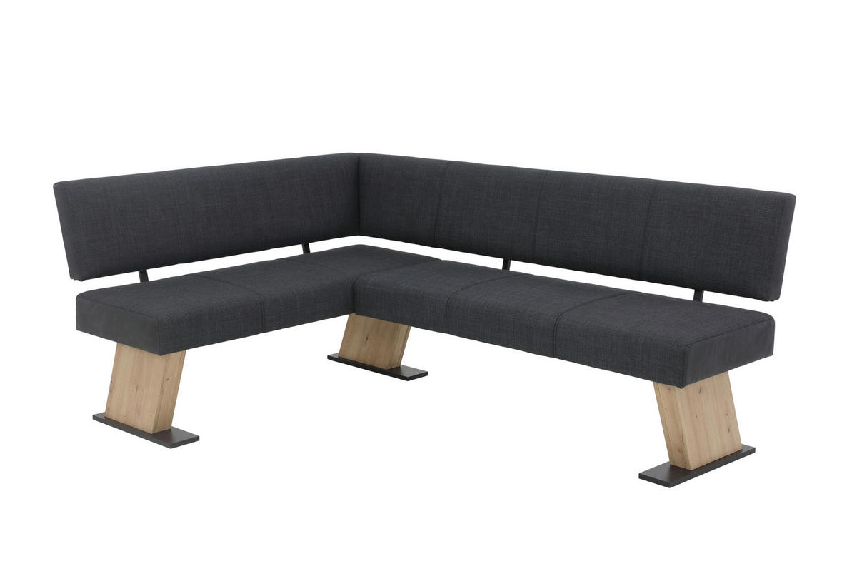 ECKBANK 210/87 cm  in Anthrazit  - Anthrazit/Eiche Artisan, MODERN, Holzwerkstoff/Textil (210/87cm) - MID.YOU