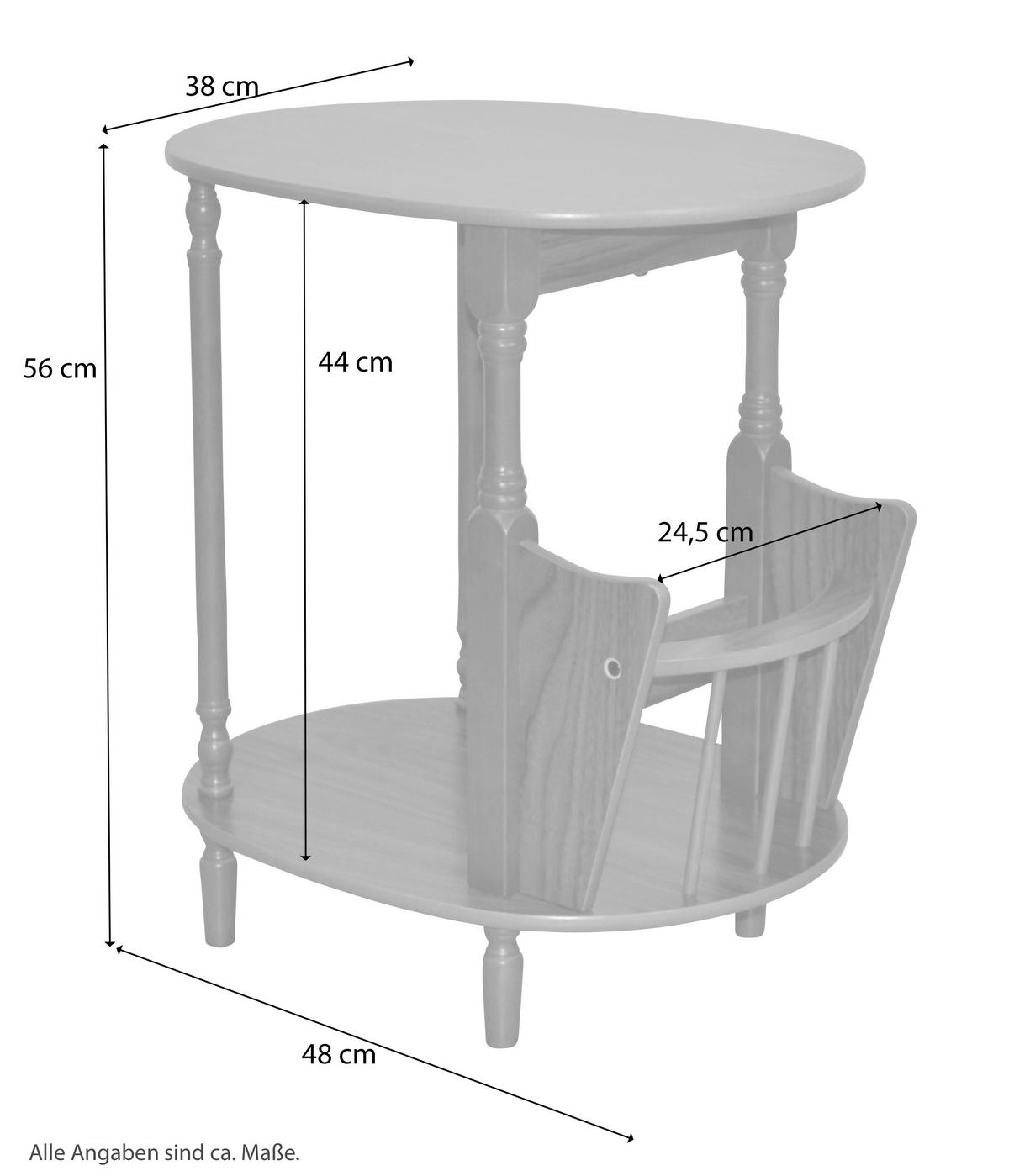 BEISTELLTISCH 38/48/56 cm Pinie massiv Nussbaumfarben  - Nussbaumfarben, KONVENTIONELL, Holz/Holzwerkstoff (38/48/56cm) - MID.YOU