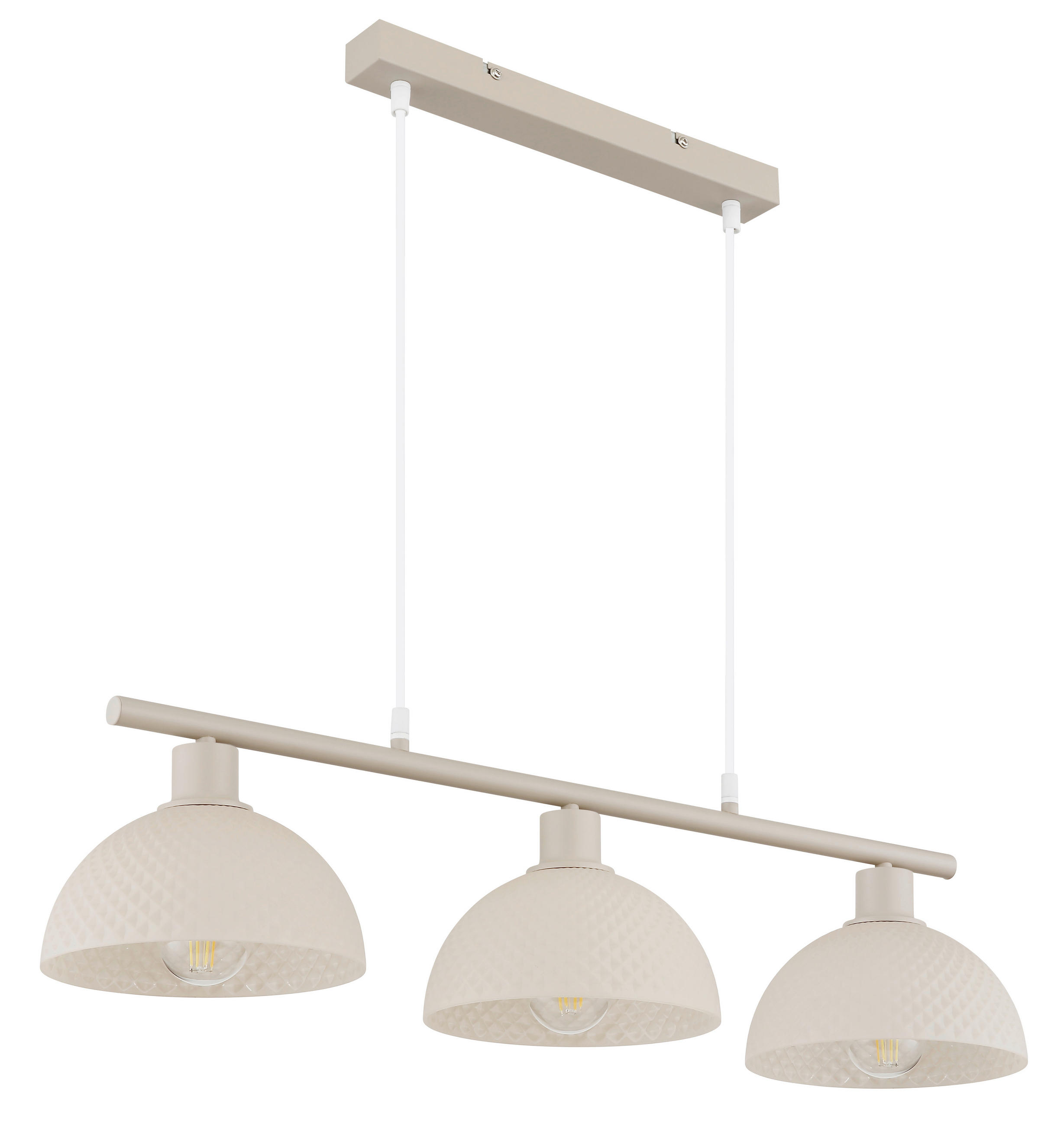 HÄNGELEUCHTE 77/20/120 cm  - Sandfarben/Champagner, Design, Glas/Kunststoff (77/20/120cm) - Globo