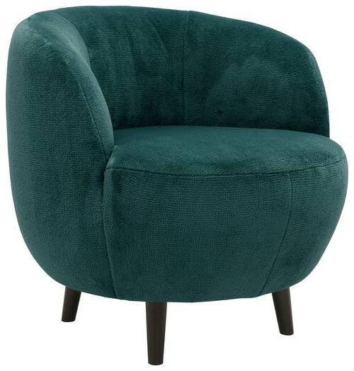 SESSEL Webstoff Petrol    - Petrol/Schwarz, Design, Holz/Textil (72/72/76cm) - LOOKS by W.Joop