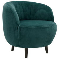 SESSEL Webstoff Petrol    - Petrol/Schwarz, Design, Holz/Textil (72/72/76cm) - LOOKS by W.Joop