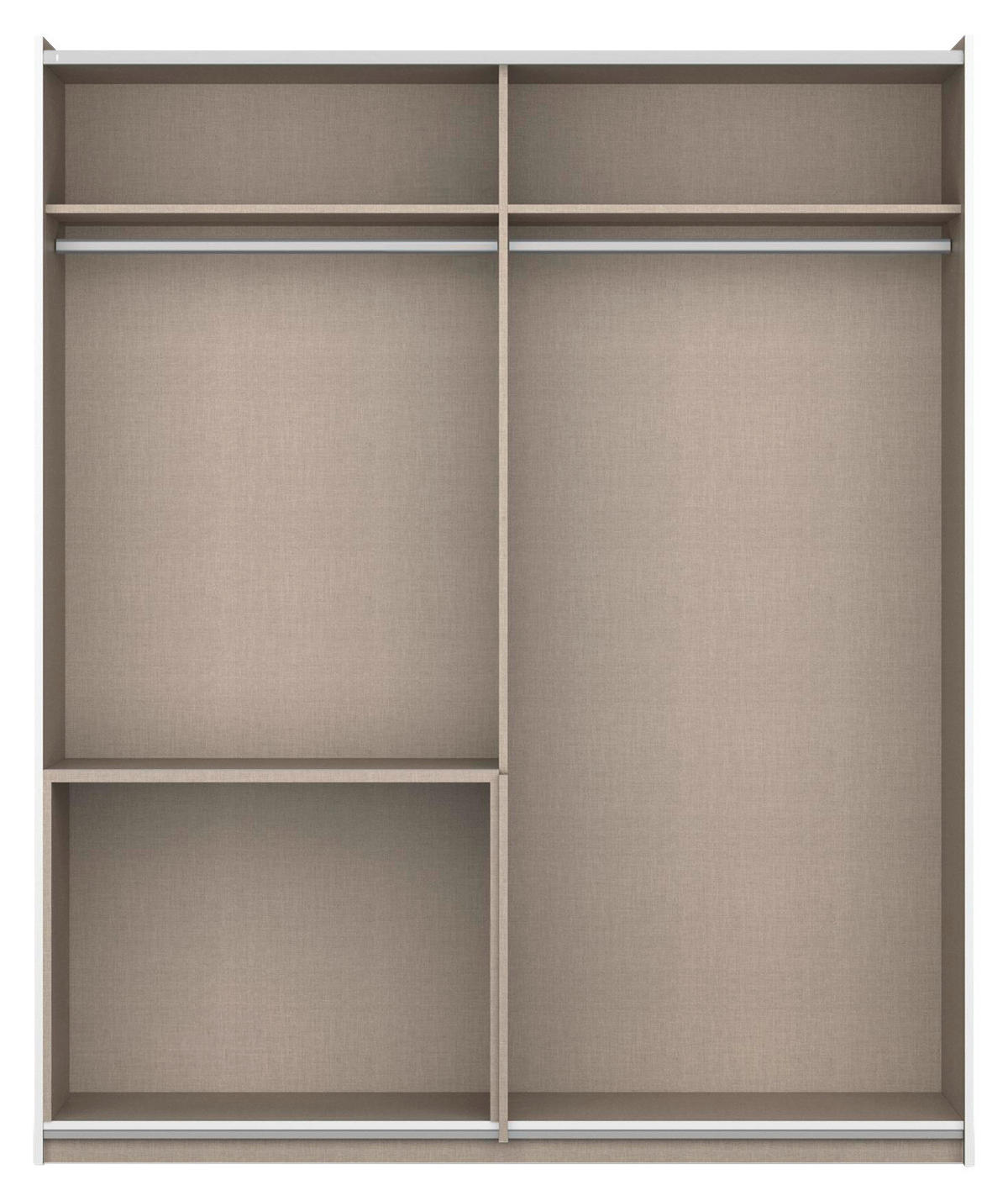 SCHIEBETÜRENSCHRANK 175/210/59 cm 2-türig Grau  - Grau, Design, Holzwerkstoff/Metall (175/210/59cm) - Rauch Möbel